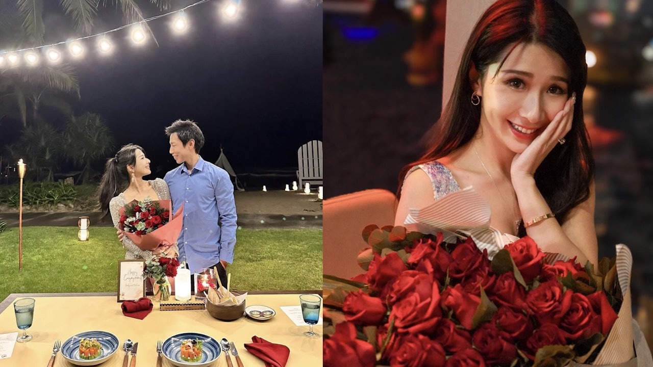 蔡颂思喜宣榜升”40亿人妻”！男友求婚成功惊呼曝光钻戒红玫瑰